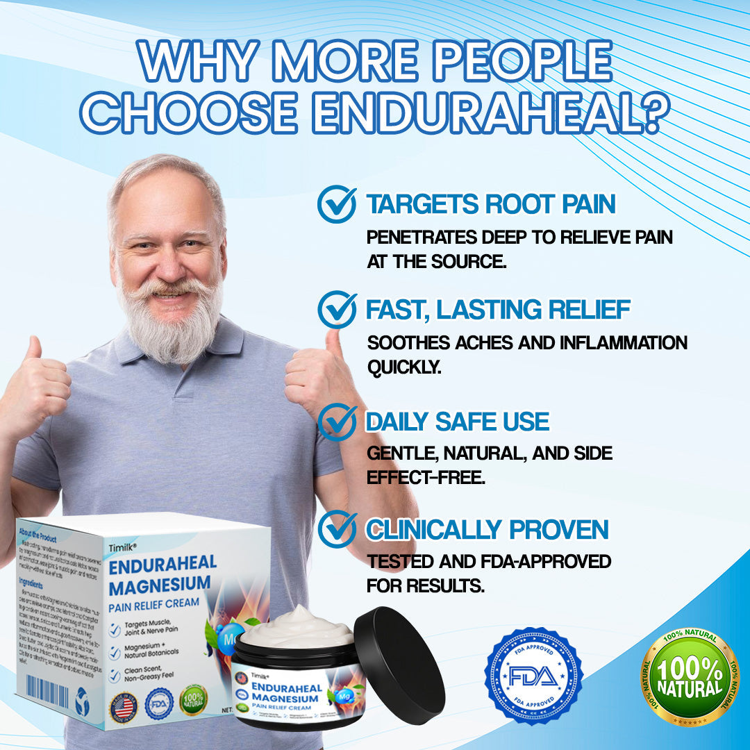 Timilk® EnduraHeal Magnesium Pain Relief Cream (Treats Arthritis, Neuropathy, Rheumatism, Sports Injuries & More)