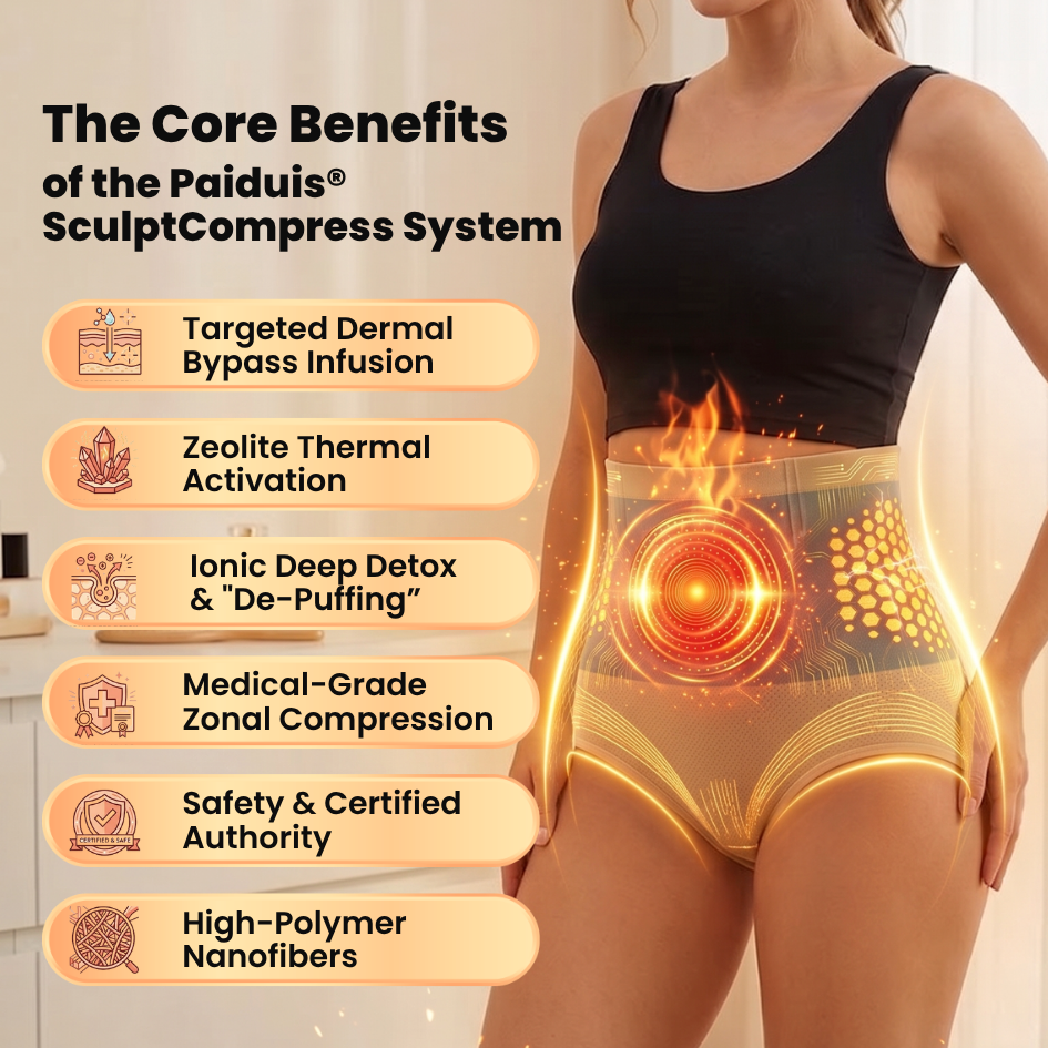 Paiduis® SculptCompress Moringa Berberine 4-in-1 Micro-Particle Fat-Burning Shorts🔥🔥🔥