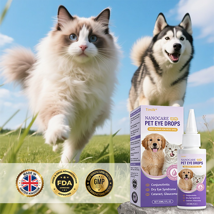 Timilk® NanoCare Pet Eye Drops  👩‍⚕️ FDA Approved | Relieves Conjunctivitis, Dry Eyes, Cataracts & Keratitis 🐶🐱